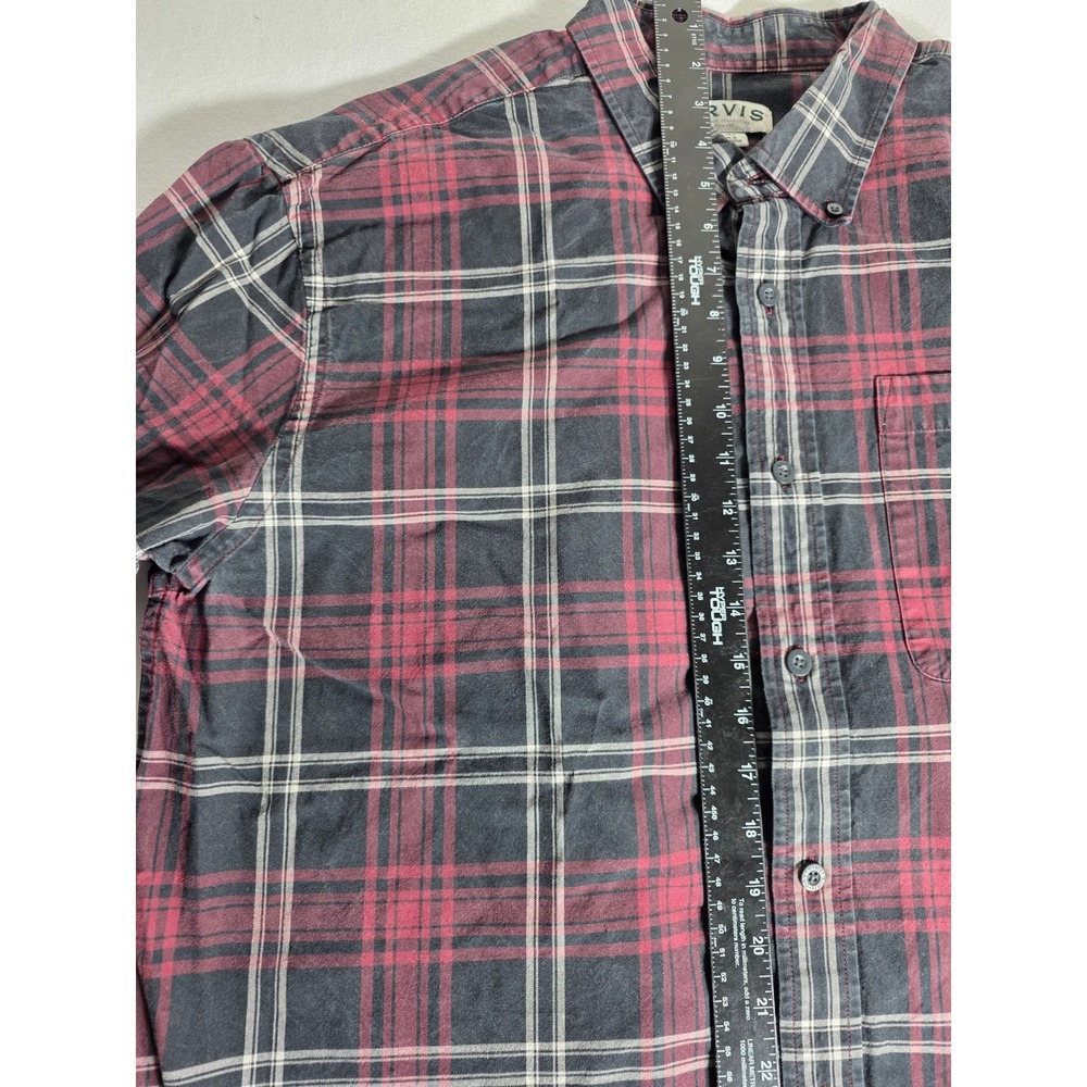 Orvis Mens XL Shirt Classic Collection Plaid Long Sleeve Button Down Red Black